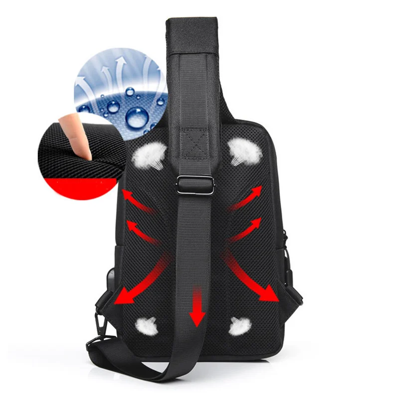 Men Chest Bag Shoulder Bags Crossbody Sling Backpack - Image 9