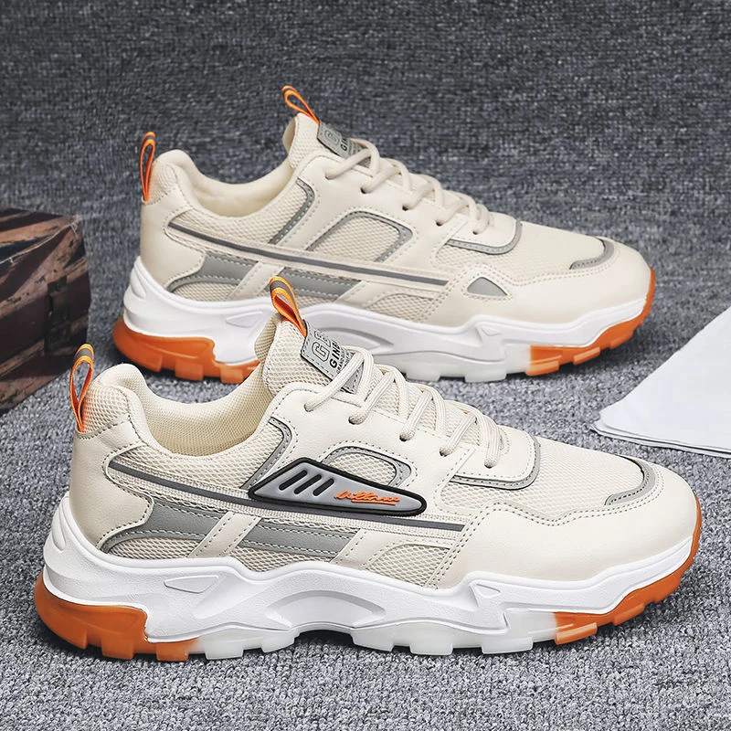 Black White Lace-up Sneakers Men Outdoor Breathable - Image 7