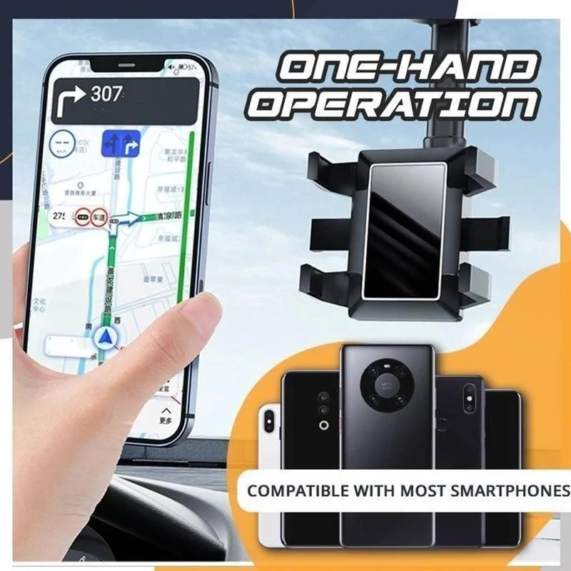 Rearview Mirror Phone Holder for Car Rotatable and - Image 5