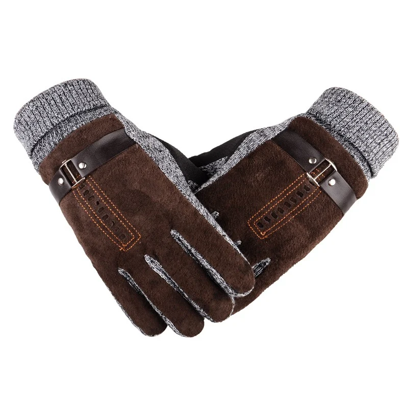 Gloves Men Winter Cycling Leisure Pigskin - Image 3
