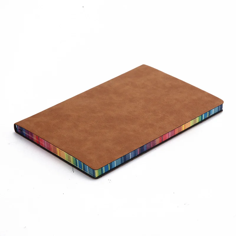 Colorful Rainbow Side A5 Leather Cover Notebook - Image 9