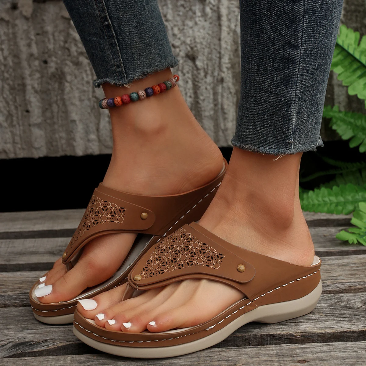 Thong Sandals Summer Flip Flops Women Outdoor Slippers - Image 7