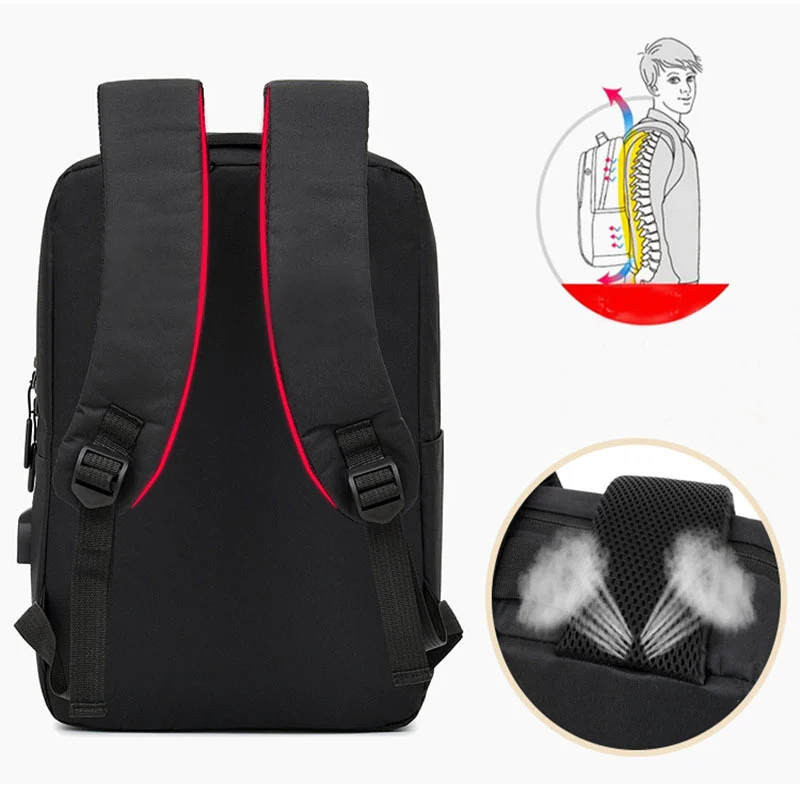 Laptop Backpack with USB Design Business Bags Men - Image 6