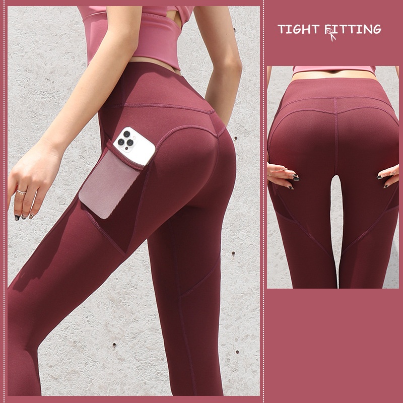 Gym Sport Seamless Leggings with Pockets Push Up High - Image 9