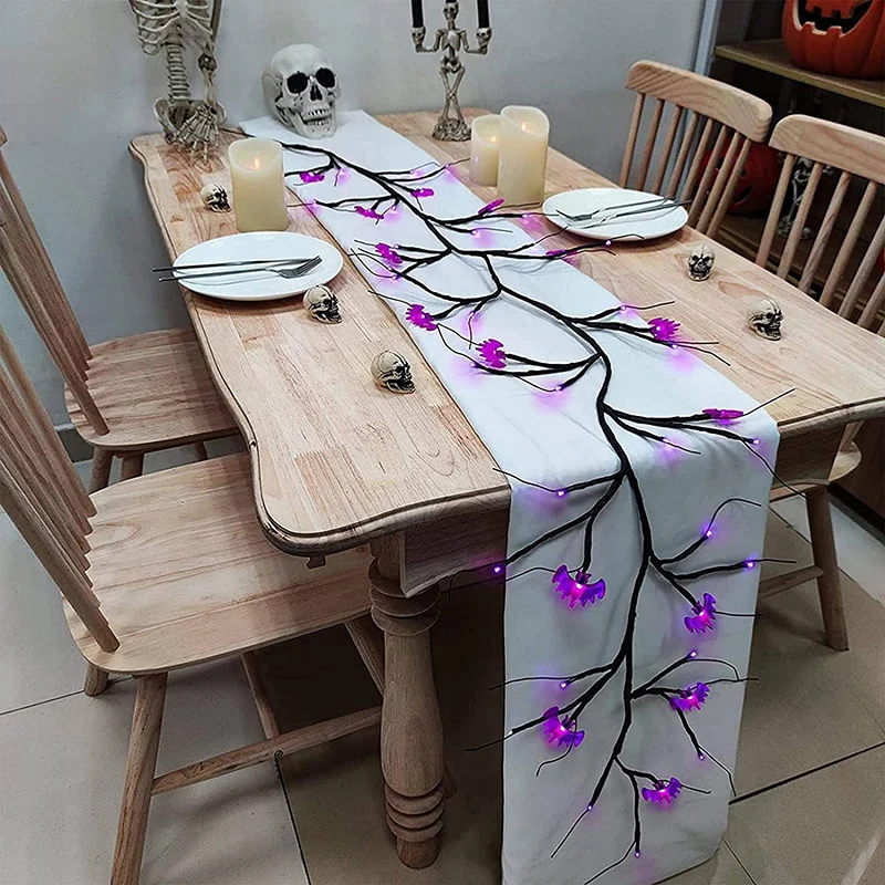 Halloween LED Willow Vine String Light Cool Cartoon Bat - Image 10