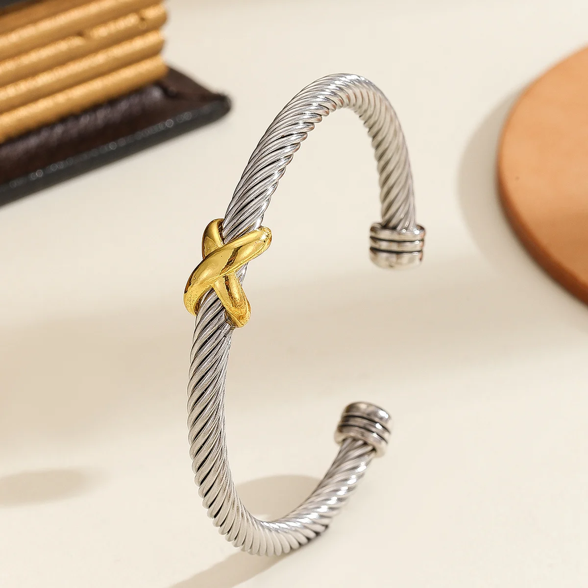1PCS Fashionable Personalized 8-character Cross Steel - Image 5