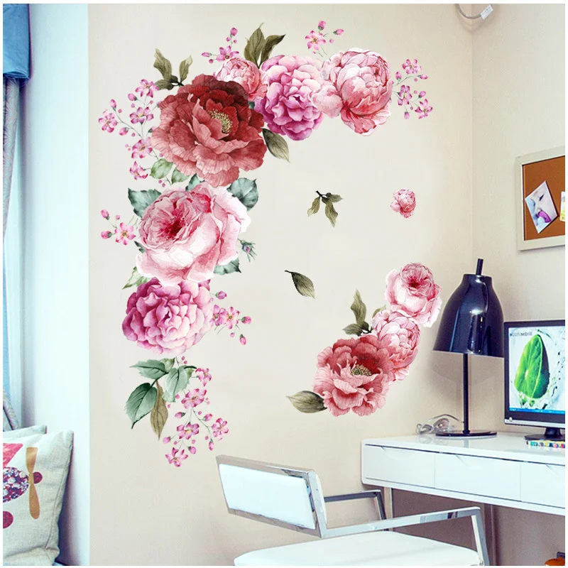 Home Wall Living Room Decoration Watercolor Peonies - Image 2