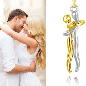 Affectionate Hug Necklace Couples Anniversary