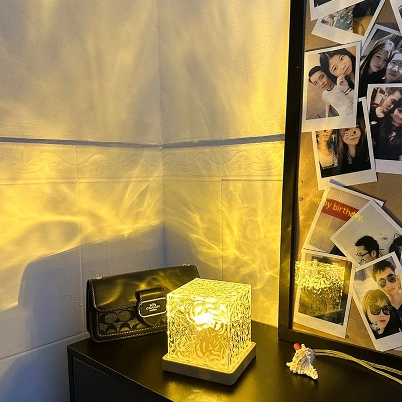 LED Water Ripple Ambient Night Light USB Rotating - Image 2