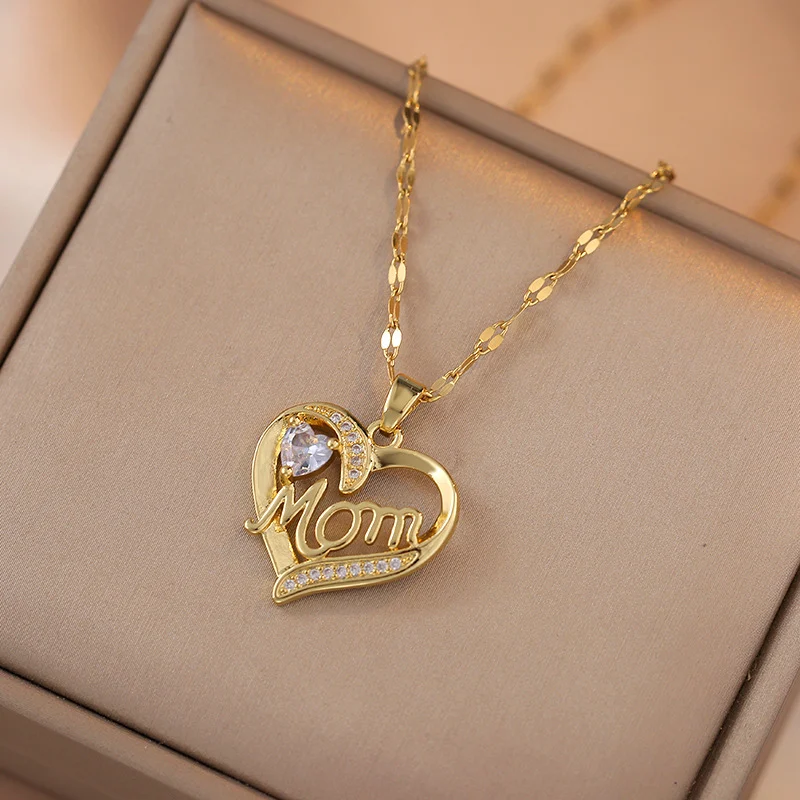 Mother's Day Jewelry High Grade Zircon Heart Flower - Image 2
