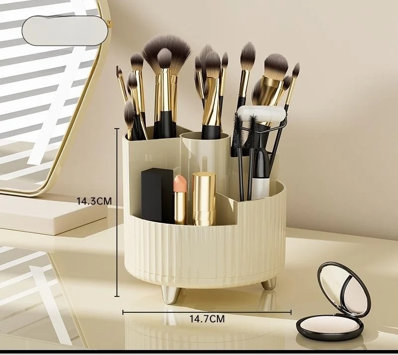 Cosmetics Storage Box Rotating Pen Holder Dresser Table - Image 4