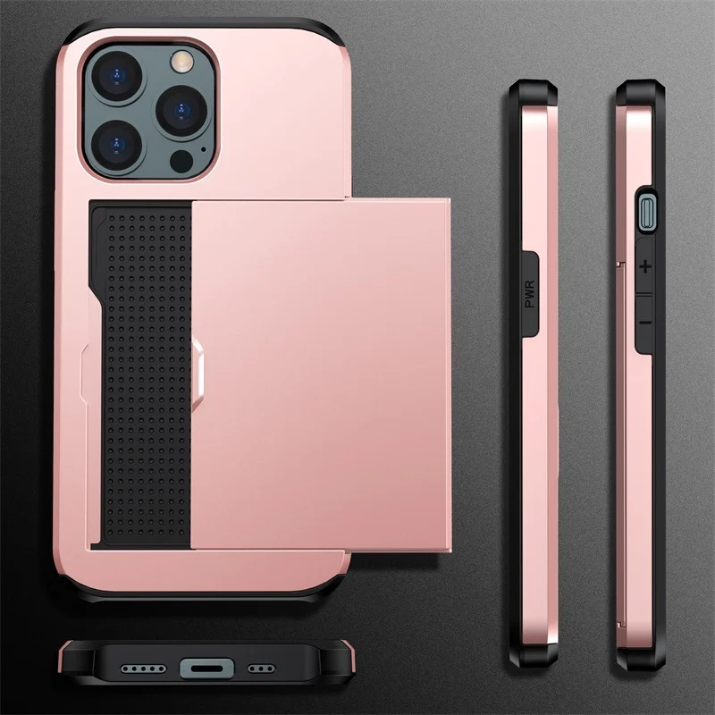 Mobile Phone Case Sliding Cover Card Two-in-one
