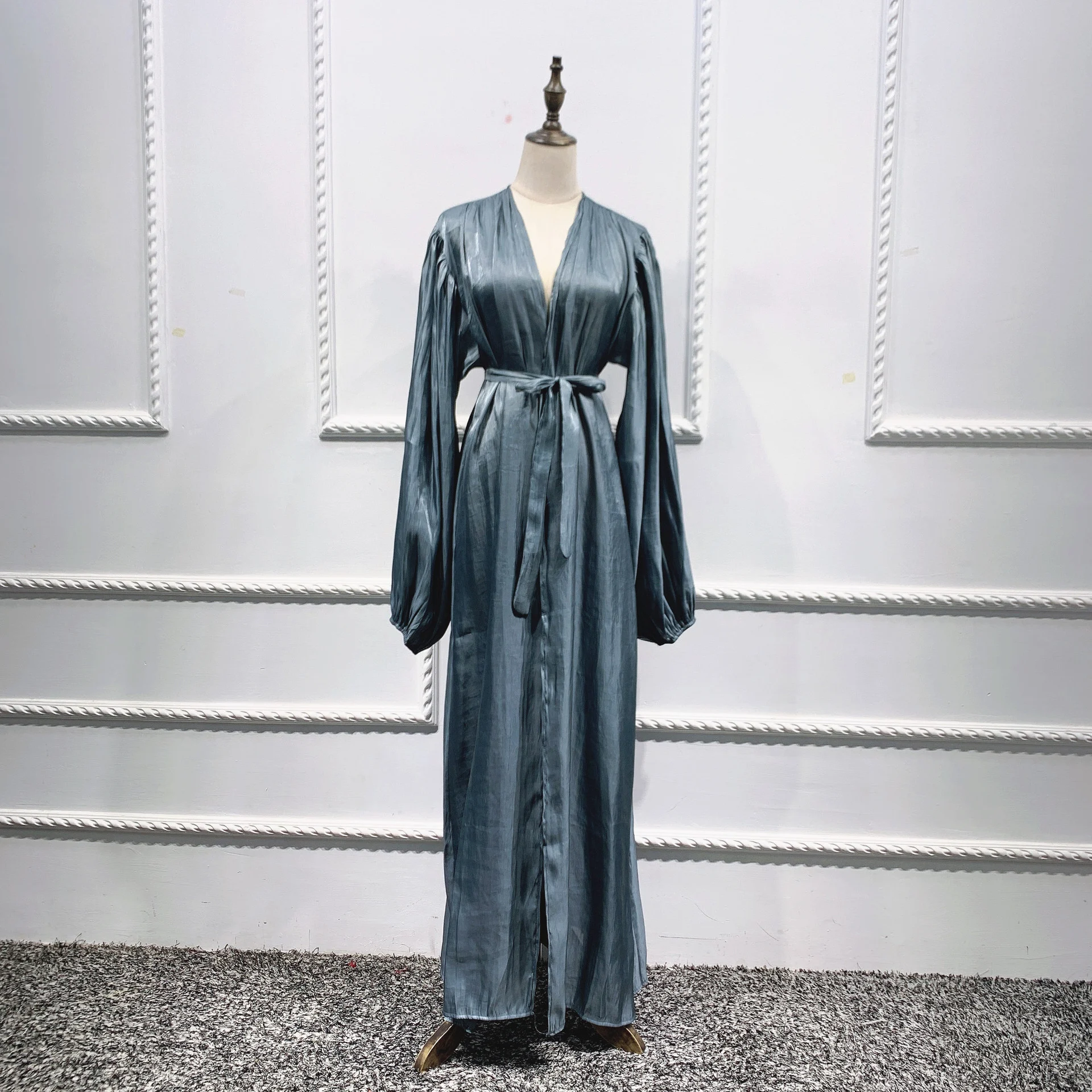 Eid Muslim Abaya Dress Kimono for Women Fashion Shining - Image 7