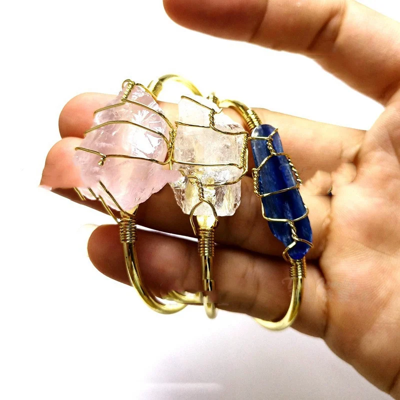 Natural Crystal Rough Stone Gold Winding Unshaped - Image 5