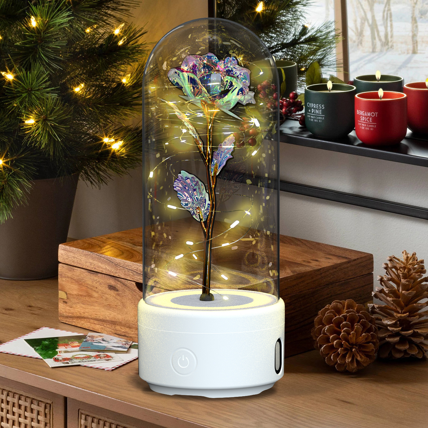 Creative 2 in 1 Rose Flowers LED Light and - Image 10