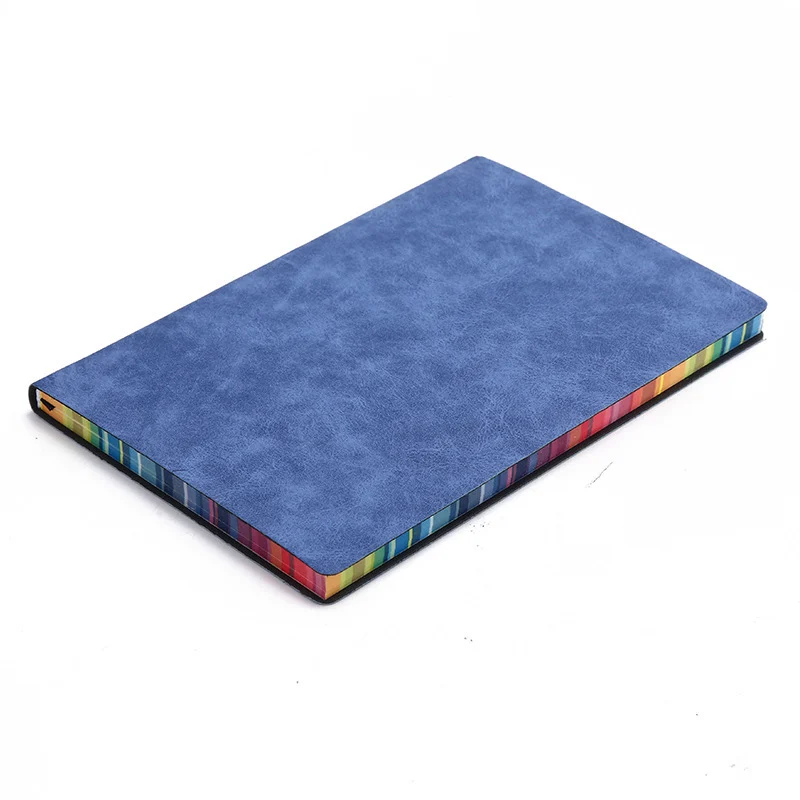 Colorful Rainbow Side A5 Leather Cover Notebook - Image 7