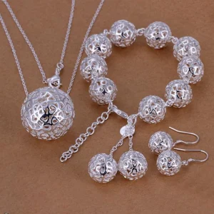 Exquisite Jewelry Silver-plated Three-dimensional Ball