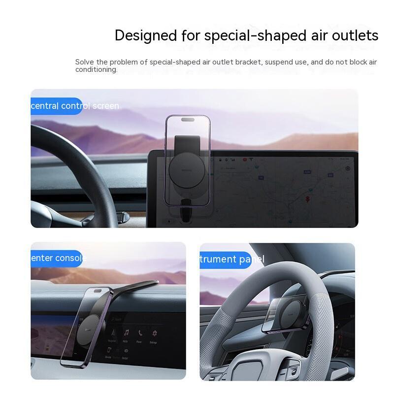 Magnetic Car Phone Holder with 15W Wireless Charger - Image 2
