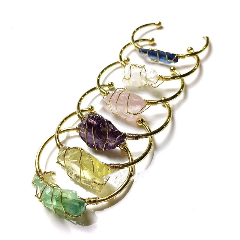 Natural Crystal Rough Stone Gold Winding Unshaped - Image 3