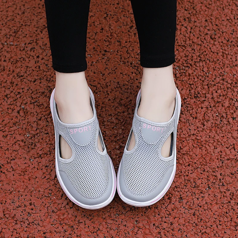Mesh Shoes Summer Sports Slippers Women Men Casual Slip - Image 4
