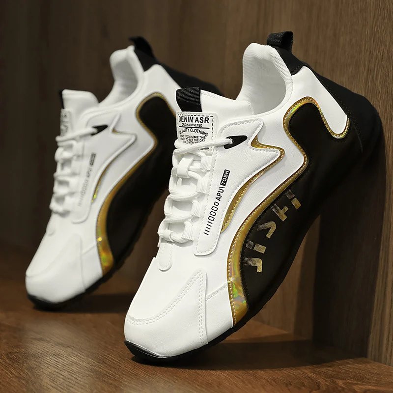 Fashion Colorblock Lace-up Sneakers for Men Breathable - Image 5