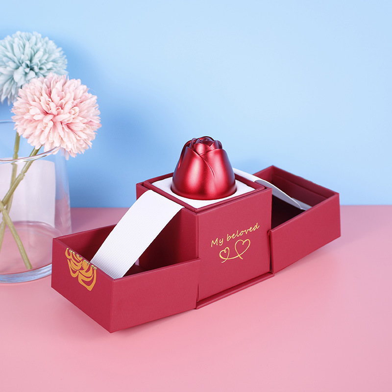 Valentine's Day Gifts Metal Rose Jewelry Gift Box - Image 4