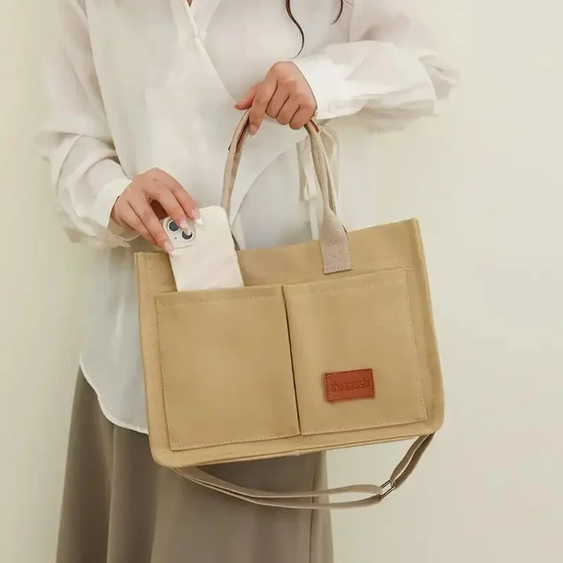 Casual Daily Canvas Tote Shoulder Bags Women Mommy Bag - Image 7