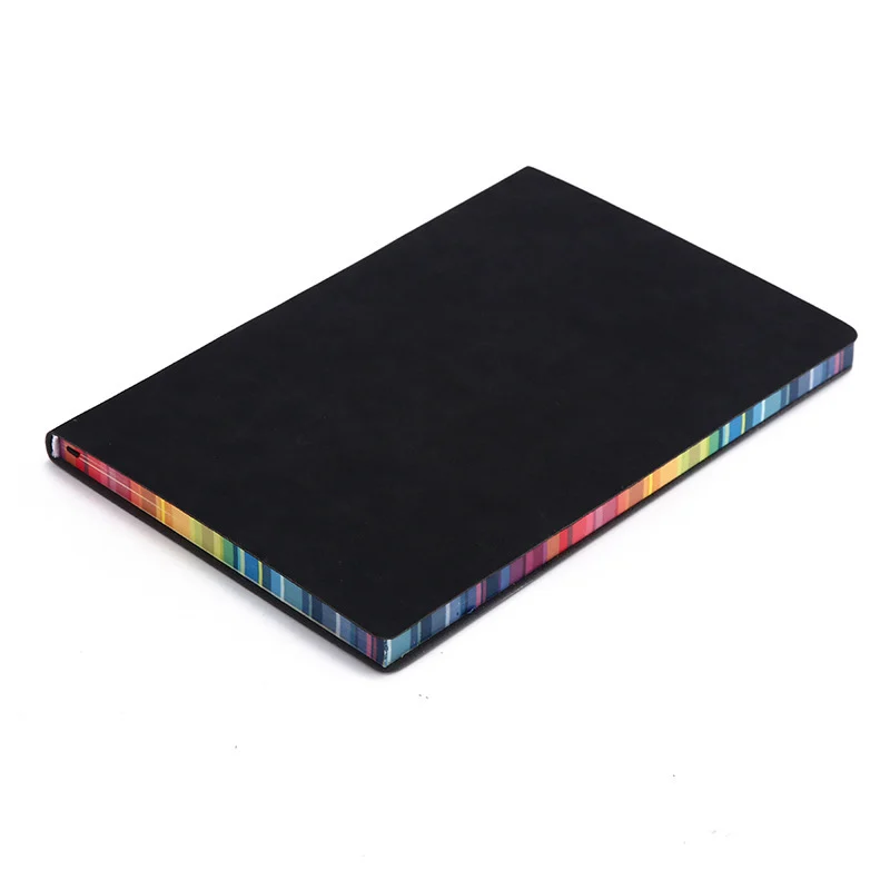 Colorful Rainbow Side A5 Leather Cover Notebook - Image 8