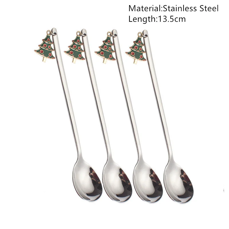 Merry Christmas Spoons Xmas Party Tableware Ornaments - Image 8