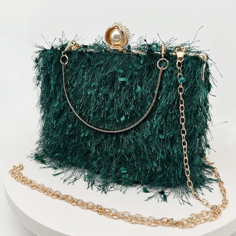 Tassel Handbags Women Dress Party Evening Bag Fashion - Image 4