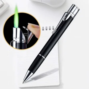 Creative Metal Signature Pen Lighter Windproof Gas