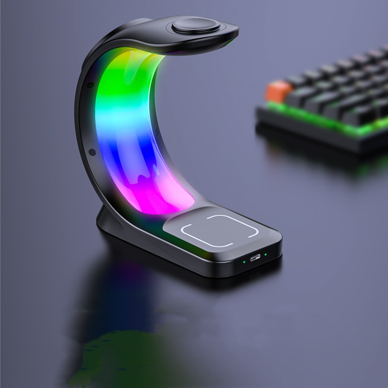 4-in-1 Magnetic Wireless Charging Station with Ambient Light - Image 5