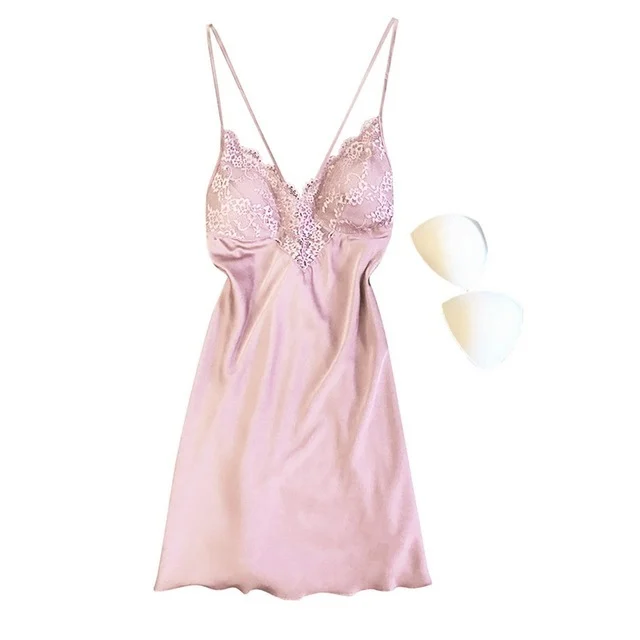 Pijamas Women Pajamas Sexy Lingerie Satin Pajamas Lace Night - Image 3