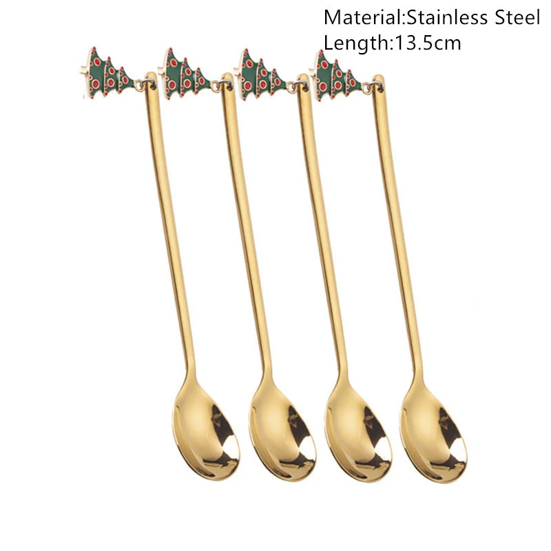Merry Christmas Spoons Xmas Party Tableware Ornaments - Image 2