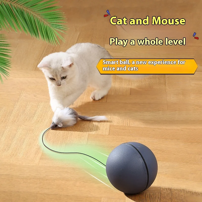 Cat Toys Mouse Teaser Ball Funny Moving Toy for Pets - Image 2