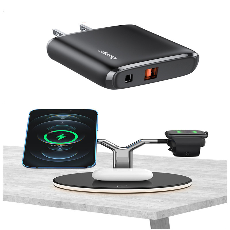 3 in 1 Magnetic Wireless Charger Stand Watch 15W Fast - Image 7