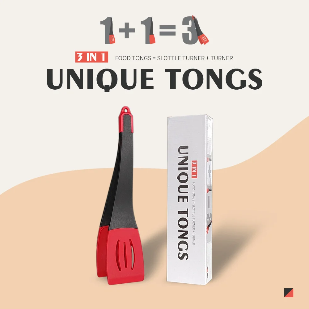 3 in 1 Frying Spatula Clip Silicone Food Clip Frying - Image 8