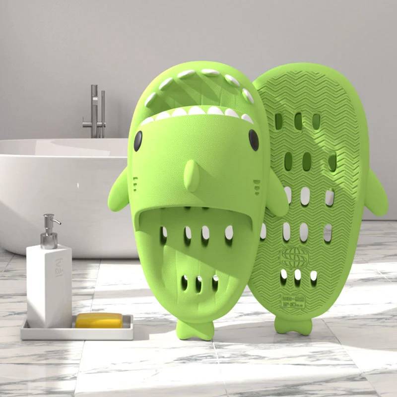 Shark Slippers with Drain Holes Shower Shoes for Women - Image 7