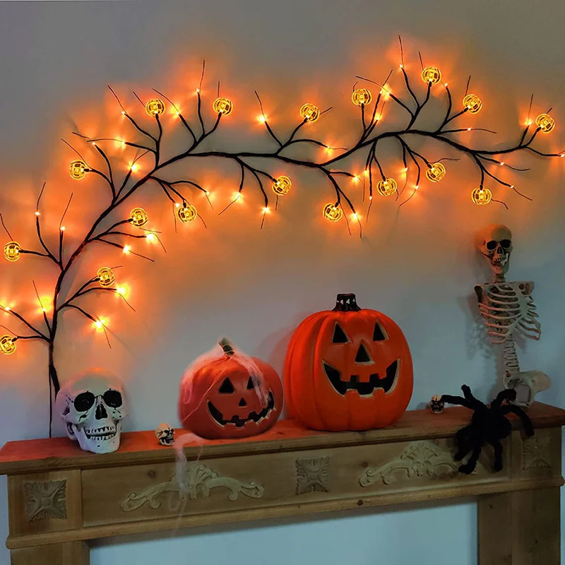 Halloween LED Willow Vine String Light Cool Cartoon Bat