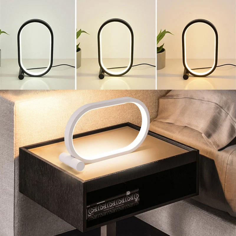 Usb Plug-In Lamp Oval Acrylic Lamp Touch Control - Image 2