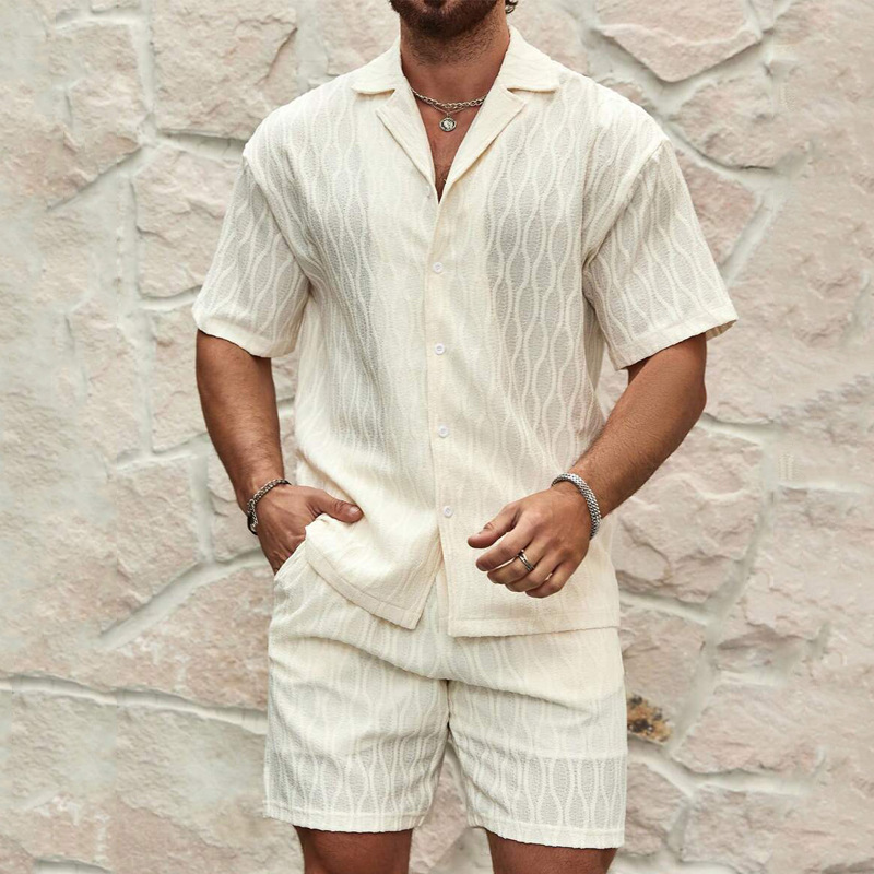 Men Tracksuits Summer Fashion Solid Loose Casual Two - Image 5