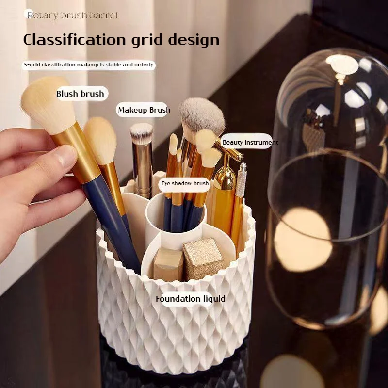 360 Rotating Large Capacity Transparent Makeup Brush - Image 5