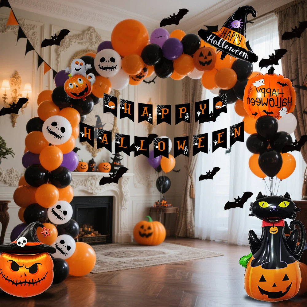 Halloween Hanging Flag Balloon Set Party Decoration