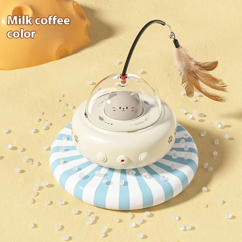 Smart Teaser Cat Toy Electric UFO Cat Teaser Stick with - Image 7