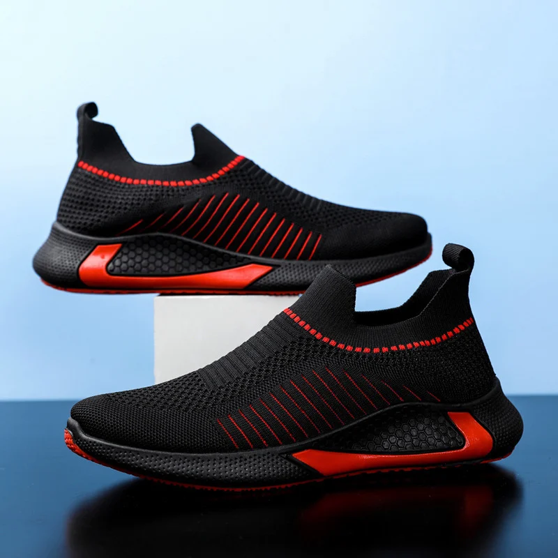 Fashion Mesh Sock Shoes with Striped Design Men Outdoor - Image 8