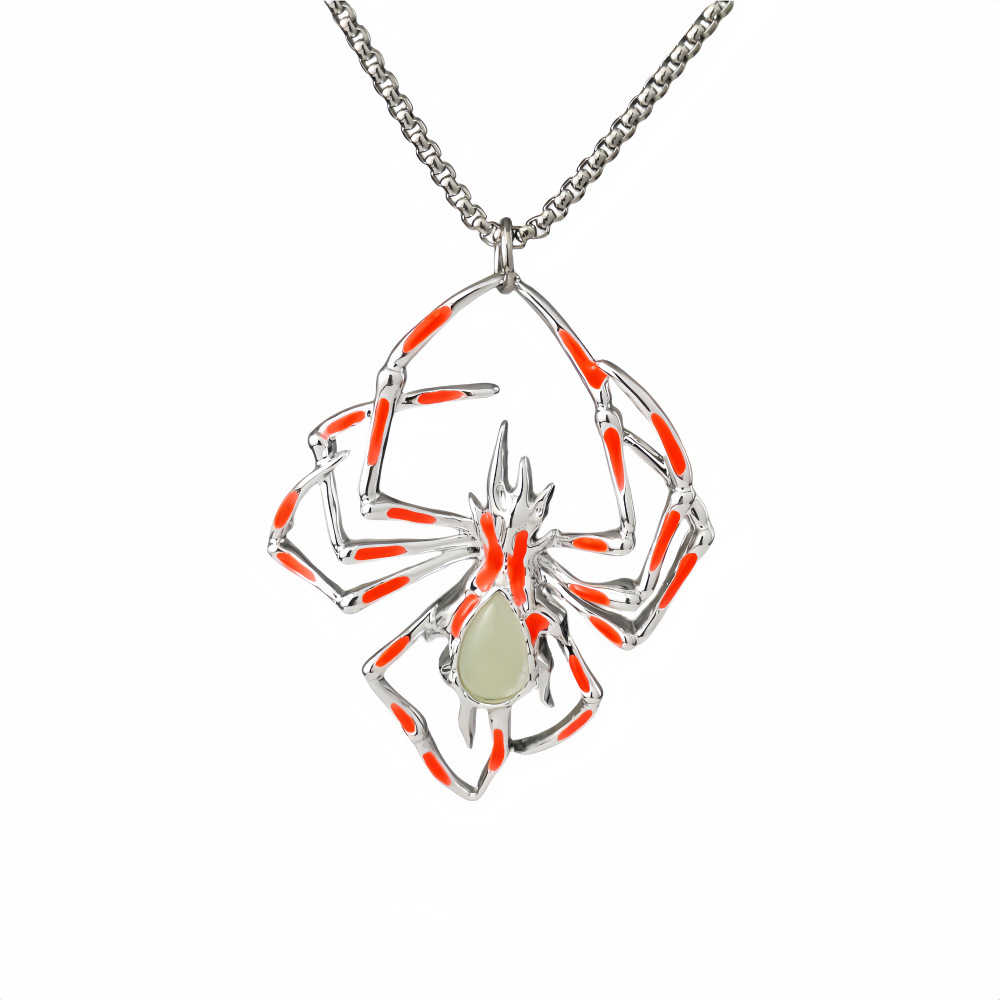 Halloween Creative Stereo Luminous Spider Necklace - Image 10