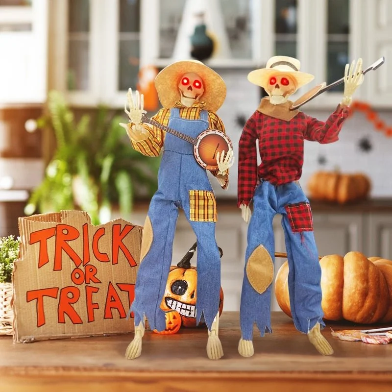 Halloween Luminous Skull Skeleton Decoration Guitarist - Image 3