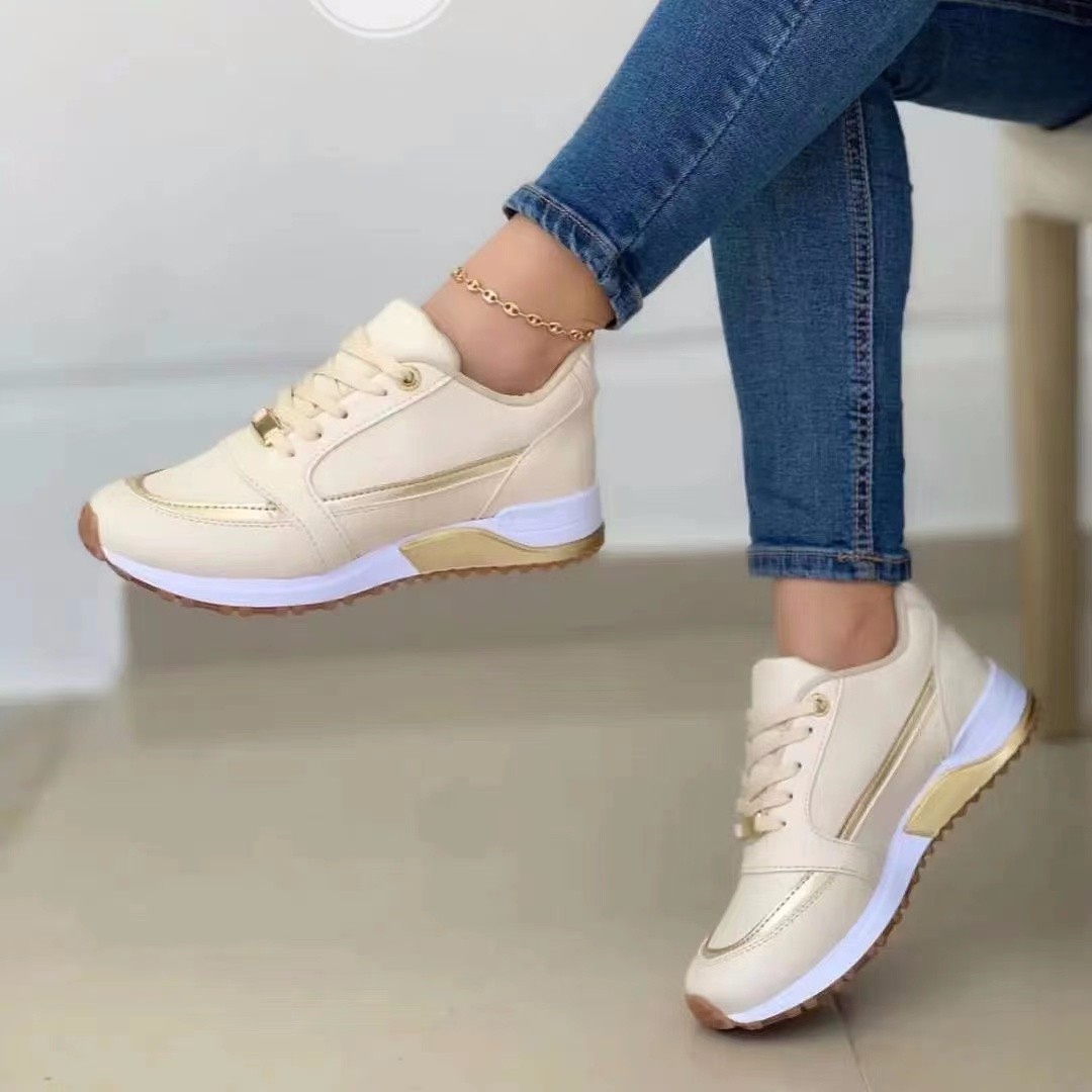 Casual Lace-up Flat Shoes Women Shallow Round Toe - Image 3