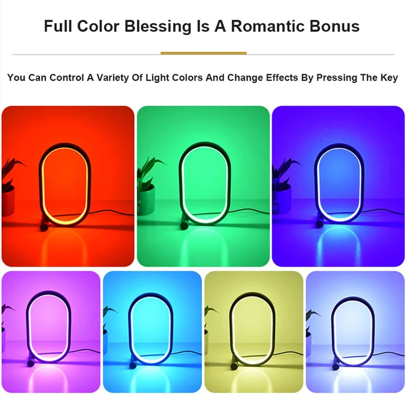 Usb Plug-In Lamp Oval Acrylic Lamp Touch Control - Image 7