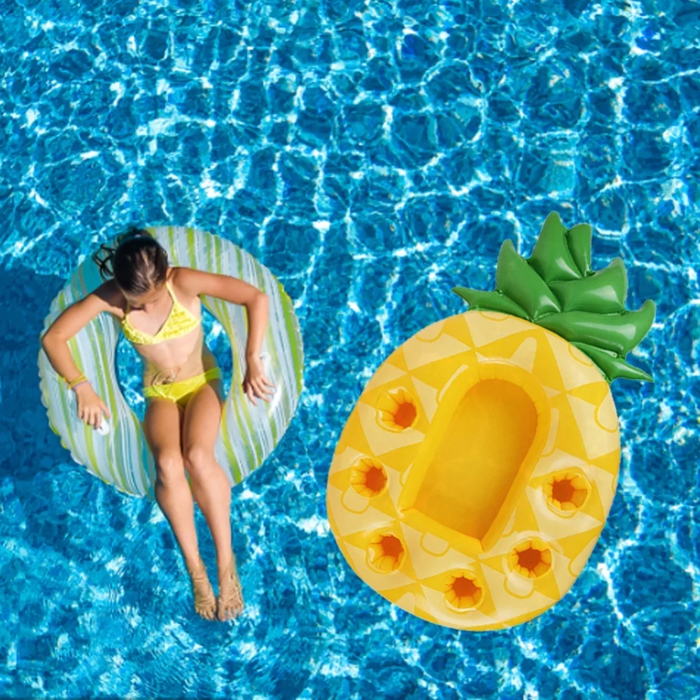 Inflatable Cup Holder Pineapple Drink Holder Swimming - Image 2